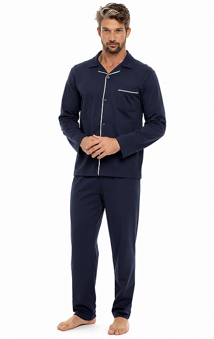 Pijama João abotoado longo