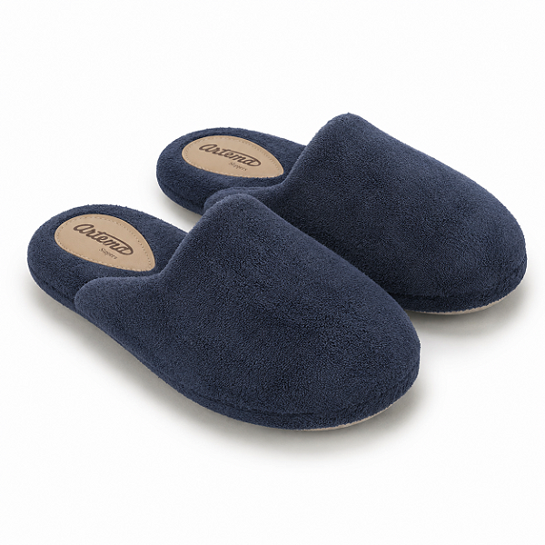 Chinelo masculino fechado atoalhado