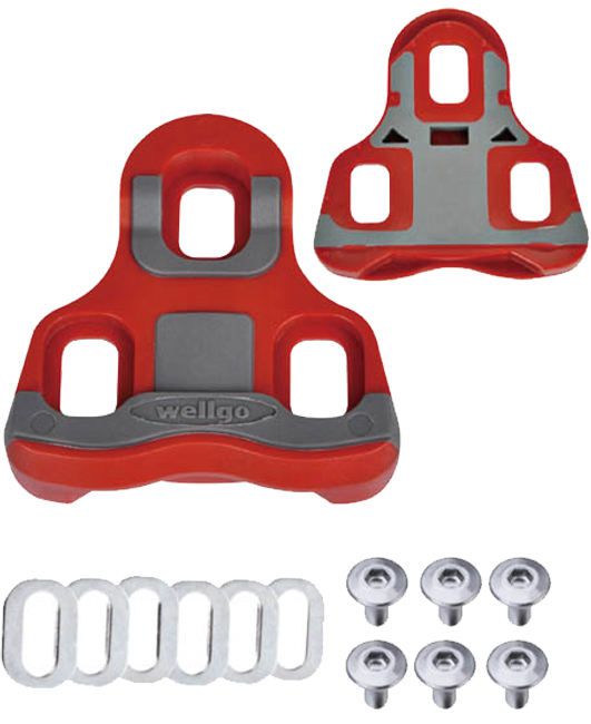 Taco Pedal Speed Wellgo RC7B tipo Look Keo 6° Vermelho