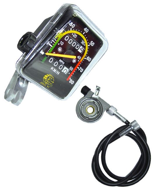 Velocímetro Analógico Quadrado 80km com Odômetro