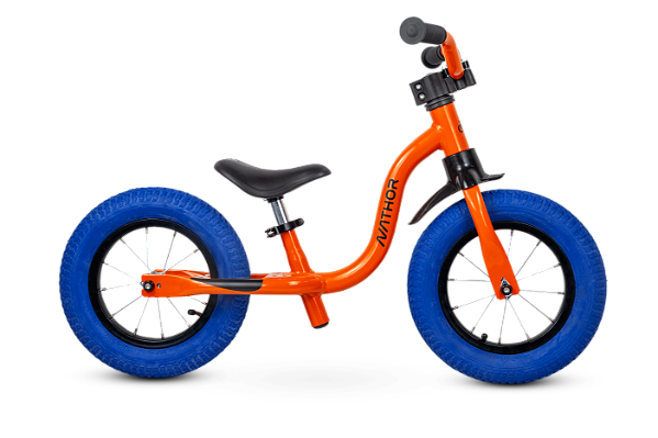 Bicicleta Nathor Balance Bike Laranja Raiada Aro 12