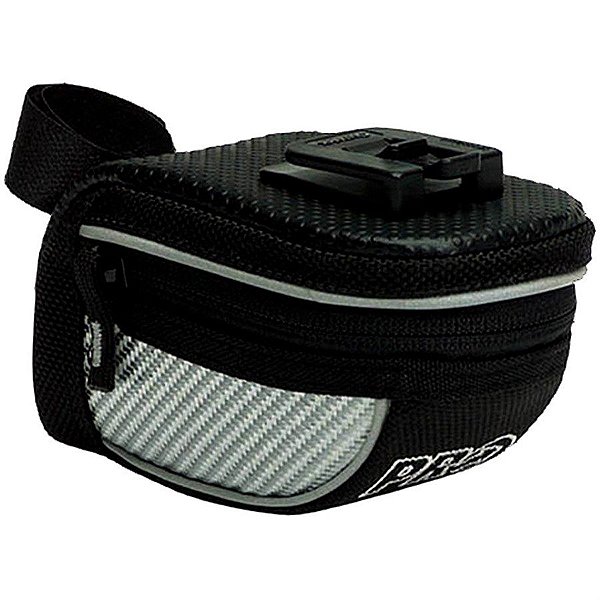 Bolsa de Selim P/Bicicleta - Pro Xtreme Carbon - Laterais em Carbono - Preto e Prata