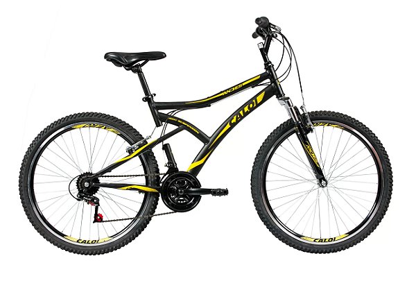 Bicicleta Aro 26 Masculina - Caloi Andes - 21 Velocidades C/ Suspensão -  Aço - Preta - Cicles Jaime