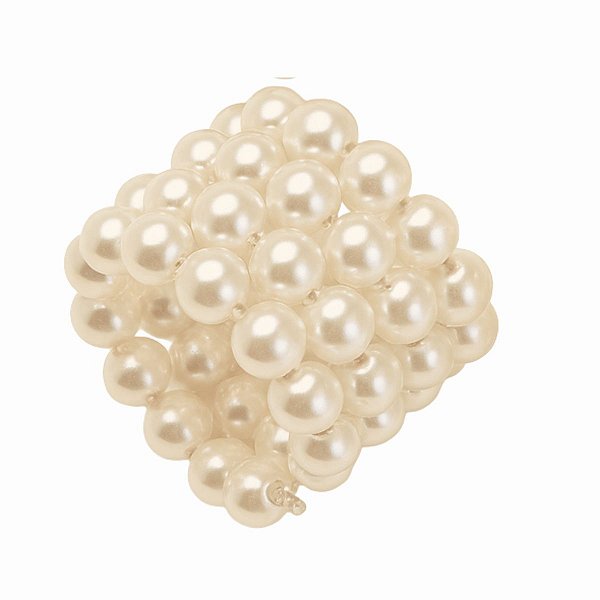 Porta Guardanapo de Perola Pearl Dourada 5cm C/4 Unidades