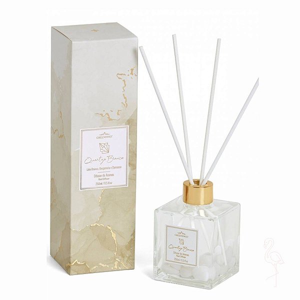 Difusor De Aromas Quartzo Branco 250ml GreensWet