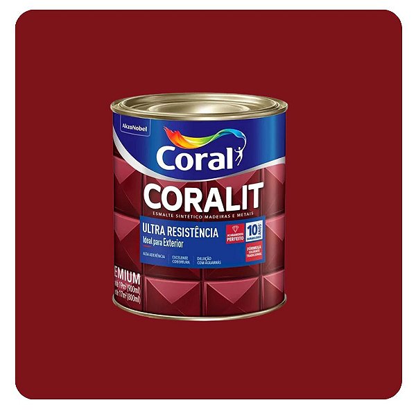 Coralit Ultra Resistência Alto Brilho Vermelho Goya 0,900mL Coral