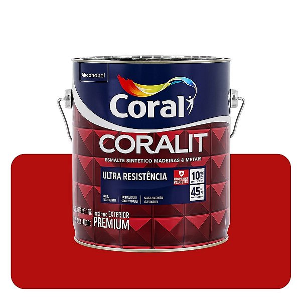 Coralit Ultra Vermelho Segurança Brilhante 0,900ml Coral