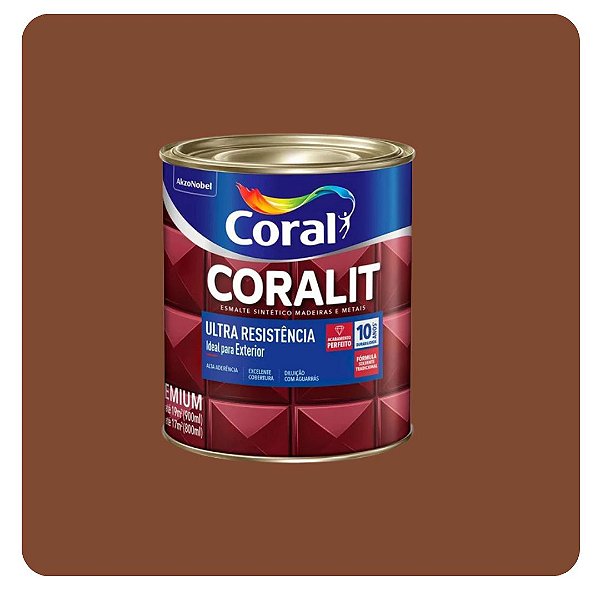 Coralit Ultra Resistência Alto Brilho Tabaco 0,900mL Coral