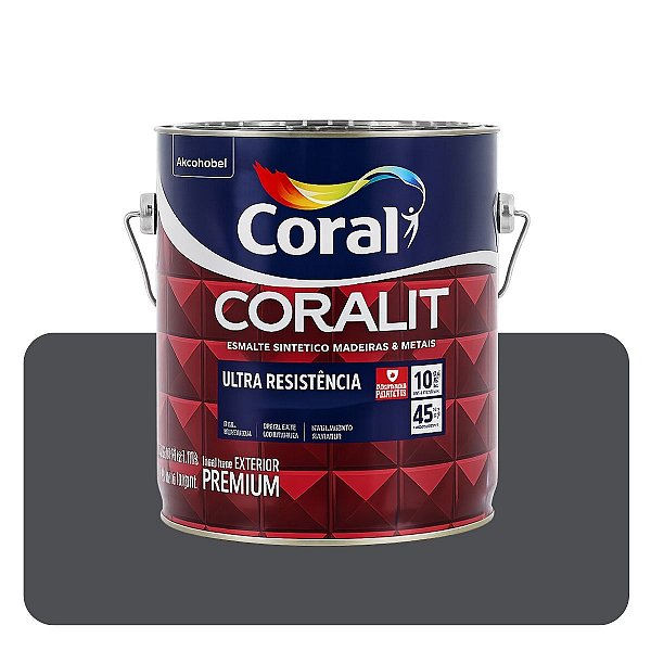 Coralit Ultra Cinza Escuro Brilhante 0,900mL Coral