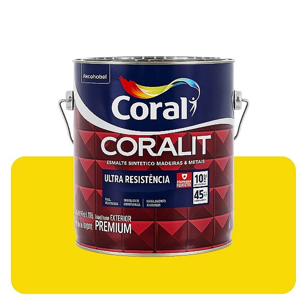 Coralit Ultra Amarelo Segurança Brilhante 0,900mL Coral