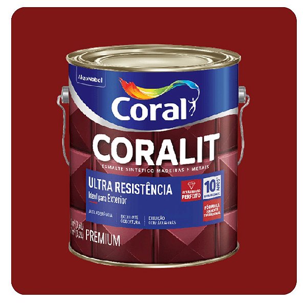 Coralit Ultra Resistência Alto Brilho Vermelho Goya 3,6L Coral