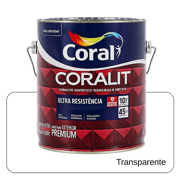 Coralit Ultra Transparente Brilhante 3,6L Coral