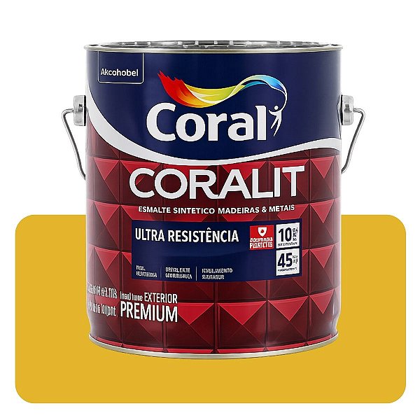 Coralit Ultra Amarelo Trator Brilhante 3,6L Coral