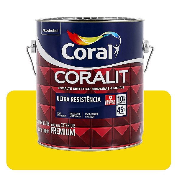 Coralit Ultra Amarelo Segurança Brilhante 3,6L Coral