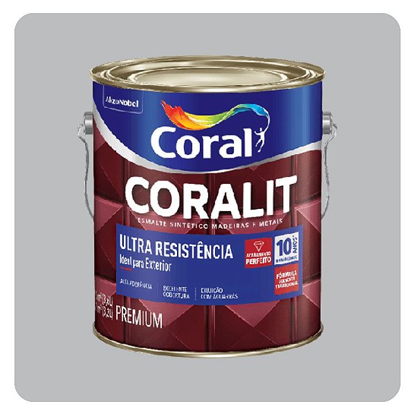 Coralit Ultra Resistência Alto Brilho Alumínio 3,6L Coral