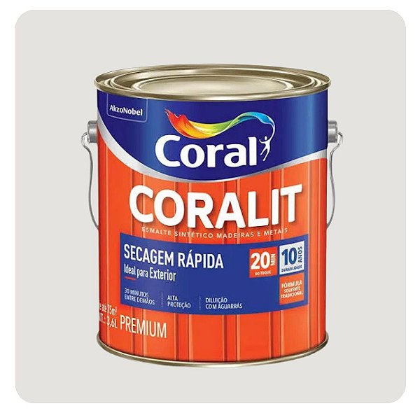 Coralit Secagem Rápida Brilhante Gelo 3,6L Coral