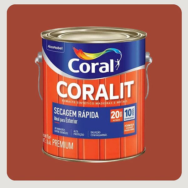 Coralit Secagem Rápida Brilhante Colorado 3,6L Coral