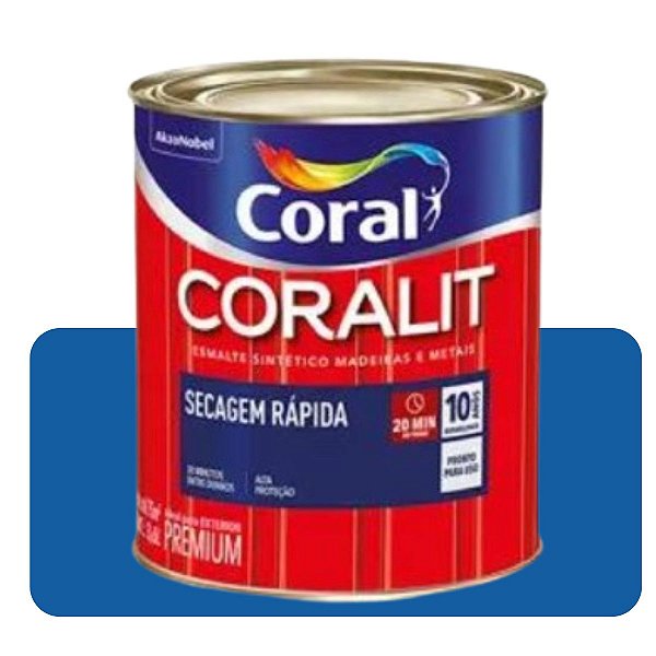 Coralit Secagem Rápida Azul França Brilhante 3,6L Coral
