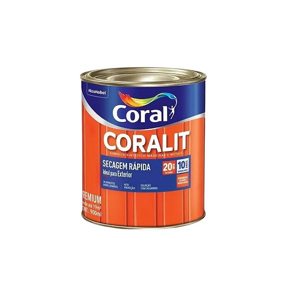 Coralit Secagem Rápida Acetinado Branco 0,900mL Coral