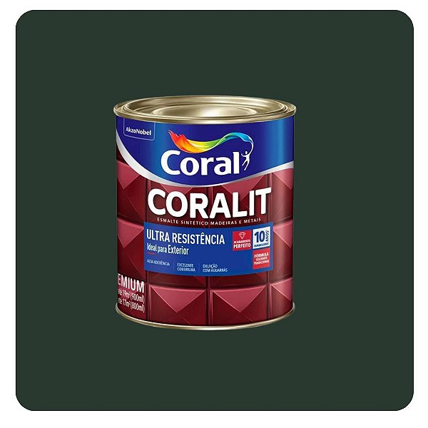 Coralit Ultra Resistência Fosco Verde Escolar 0,900mL Coral