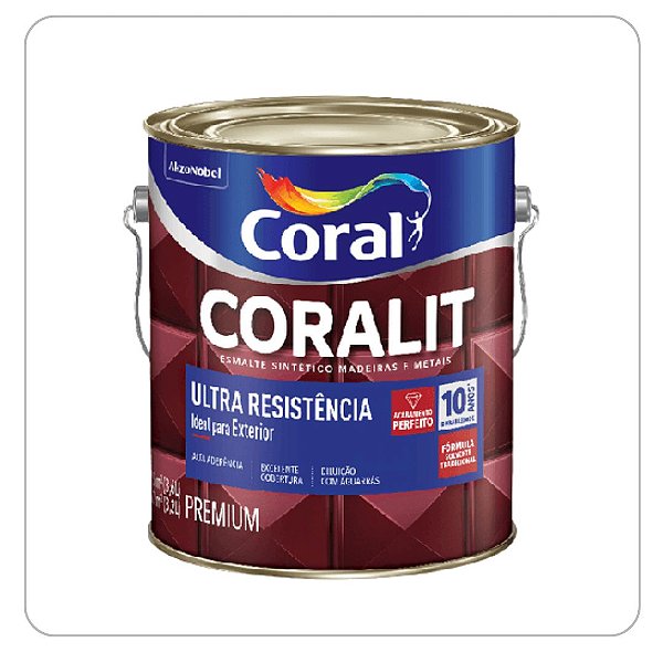 Coralit Ultra Resistência Fosco Branco 3,6L Coral