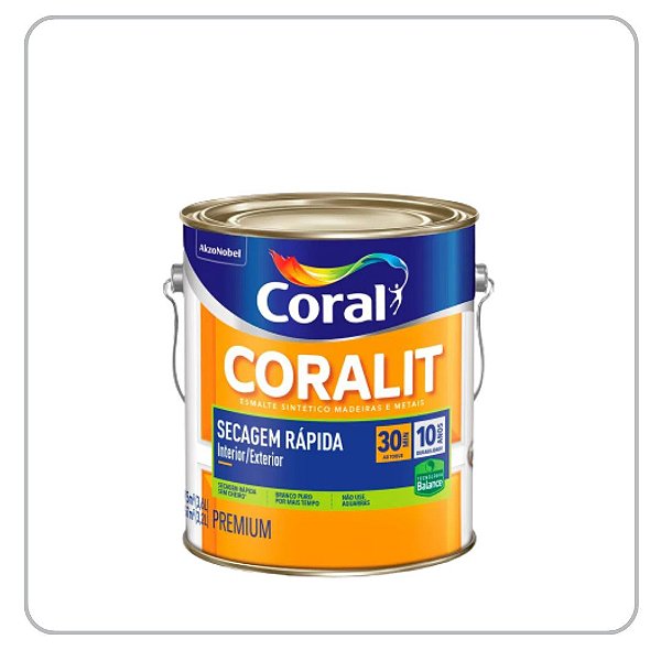 Coralit Balance Brilhante Secagem Branco 0,900mL Coral