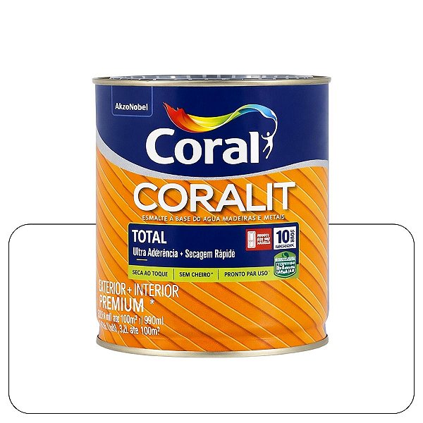 Coralit Total Branco Acetinado 0,900ml Balance Coral