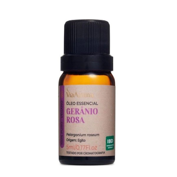 Óleo Essencial Gerânio Rosa Via Aroma  5ml