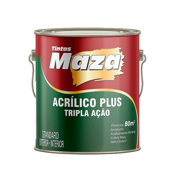 Tinta Acrílica Plus Semi Brilho Branca 3,6L - MAZA
