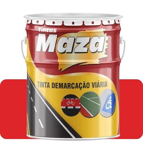 Tinta De Demarcação Viária Vermelho 18L Maza