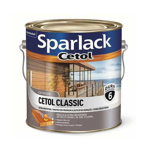 Verniz Cetol Solvente  Acetinado Canela 3,6L  Classic Sparlack - Coral