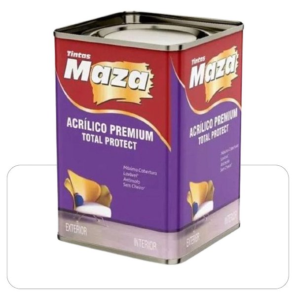 Tinta Acrilica Maza Protect Branca 18L Fosco Premium