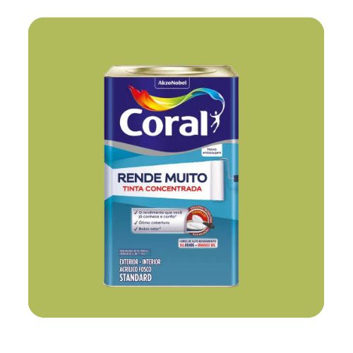 Rende Muito Verde Limão 16L Tinta ACR Standard Coral