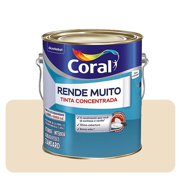 Rende Muito Pérola 3,6L Tinta Standard Coral