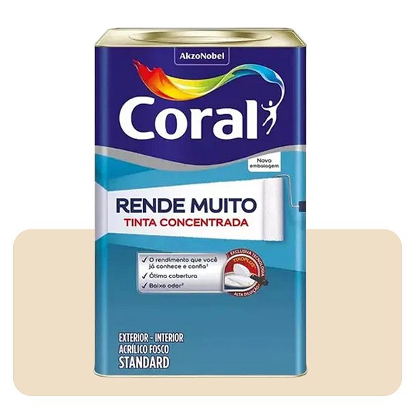 Rende Muito Pérola 16L Tinta Standard Coral