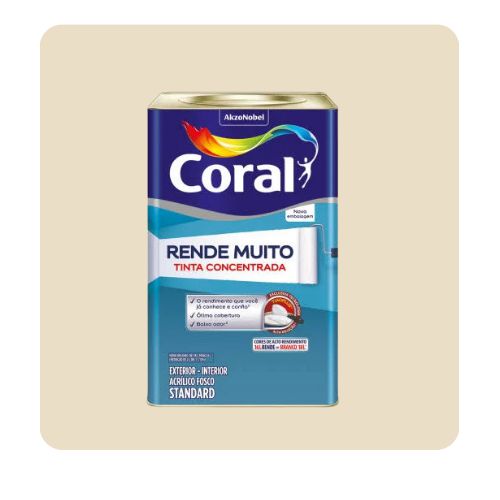 Rende Muito Pérola 16L Tinta ACR Standard Coral