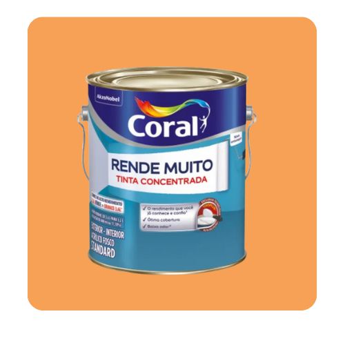Rende Muito Laranja Cítrico 3,6L Tinta ACR Standard Coral