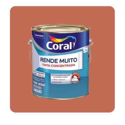 Rende Muito Pote de Argila 3,6L Tinta ACR Standard Coral