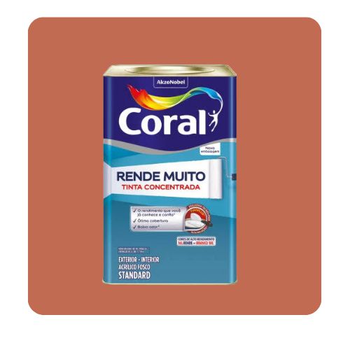 Rende Muito Pote de Argila 16L Tinta ACR Standard Coral