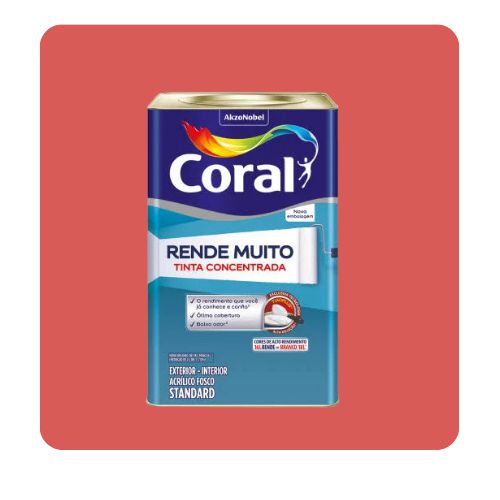 Rende Muito Suco de Goiabada 16L Tinta ACR Standard Coral