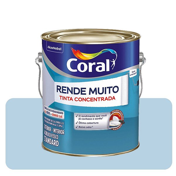 Rende Muito Azul Sereno 3,6L Tinta Standard Coral