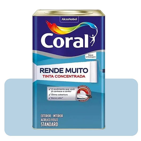 Rende Muito Azul Sereno 16L Tinta Standard Coral