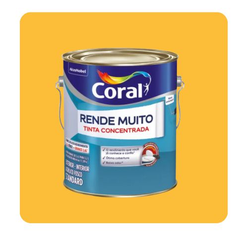 Rende Muito Amarelo Frevo 3,6L Tinta ACR Standard Coral