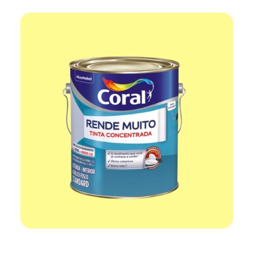 Rende Muito Amarelo Canário 3,6L Tinta ACR Standard Coral