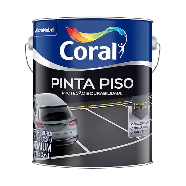 Tinta Pinta Piso Cinza Médio  3,6L Coral