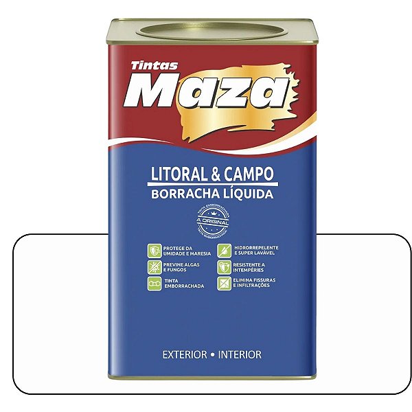 Tinta Emborrachada Litoral e Campo Branco 18L Maza