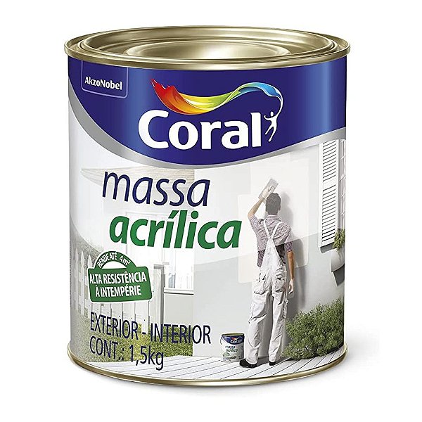 Massa Acrílica 1,5Kg - Coral