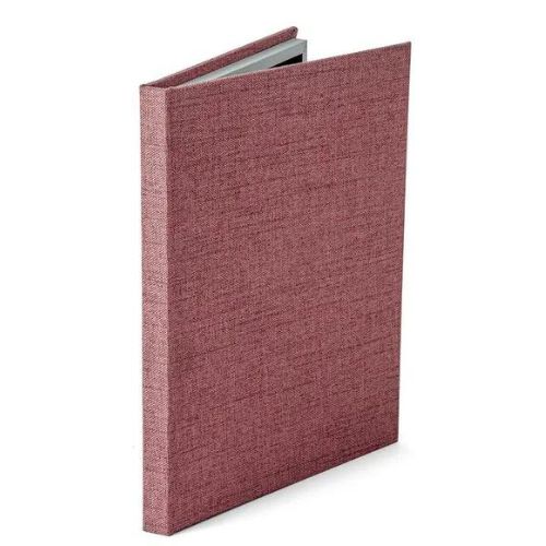 Livro Caixa em Linho Rosa 25x19x2,5cm