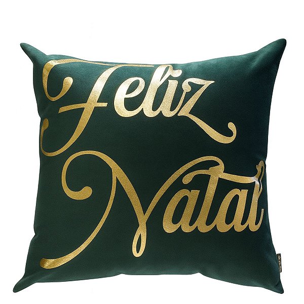 Almofada Natalina Foil Verde Belchior 43x43cm