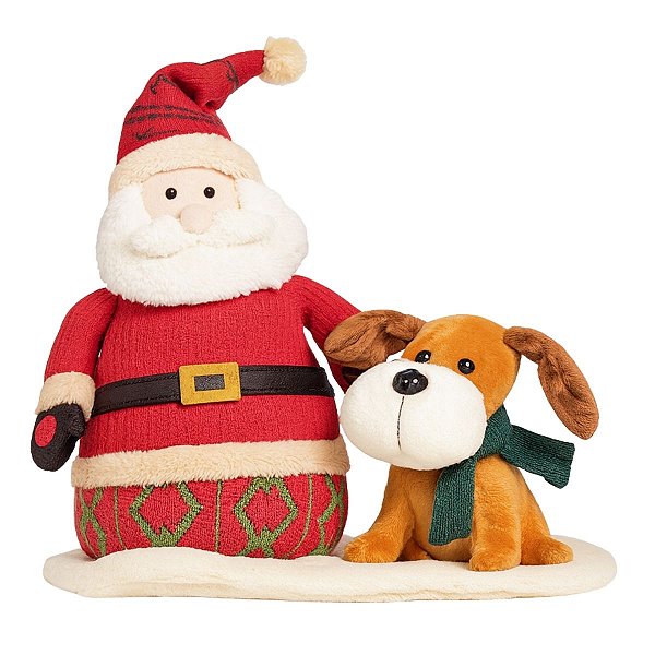 Boneco Natalino Papai Noel Animado C/ Pet 25cm 1207770 Cromus
